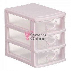 Cutie Beauty Case CB05CC pentru Accesorii cu 3 sertare mica, art MJ 1229025 Roz